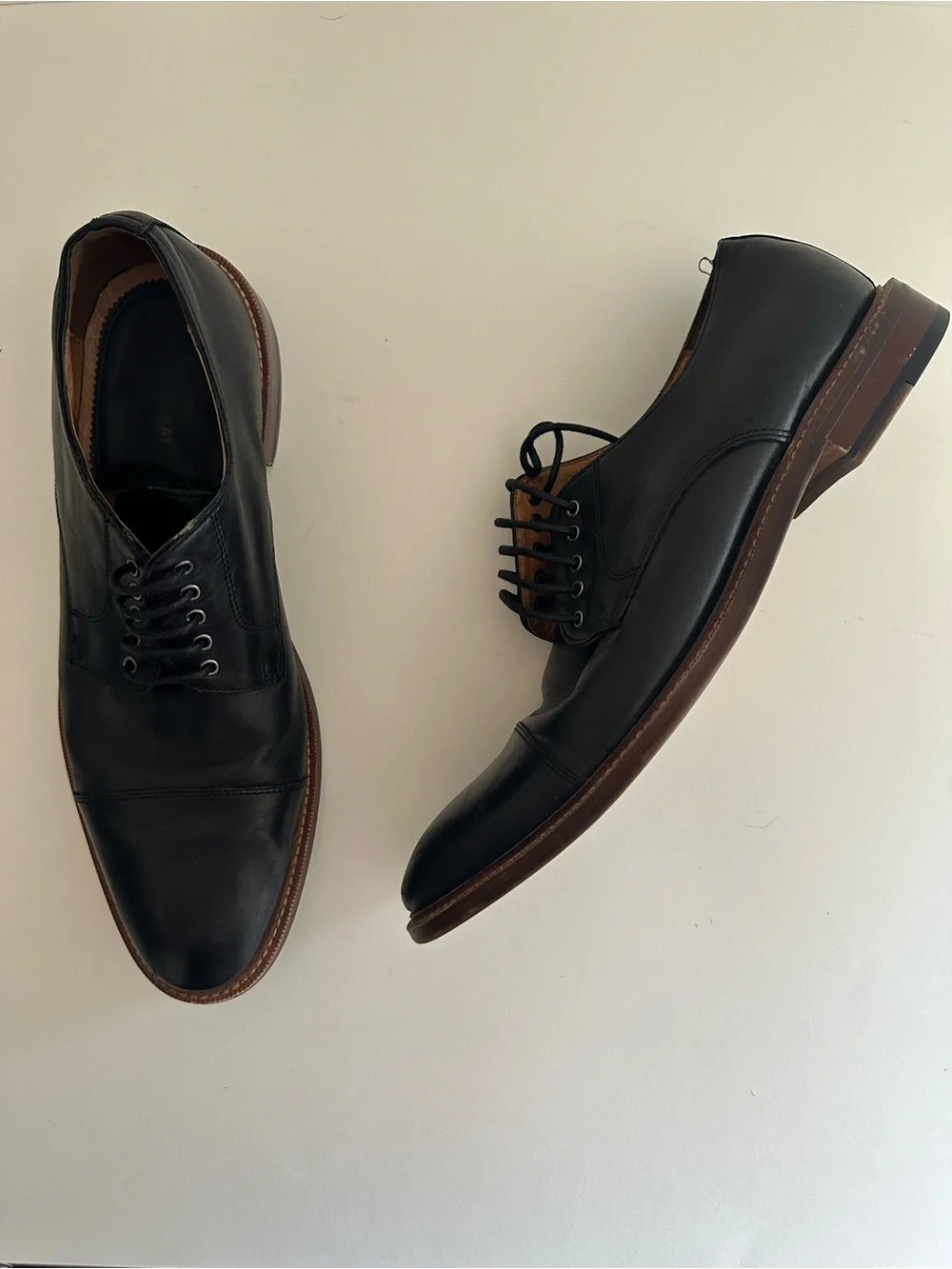 Blake McKay T9 black leather cap-toe oxford